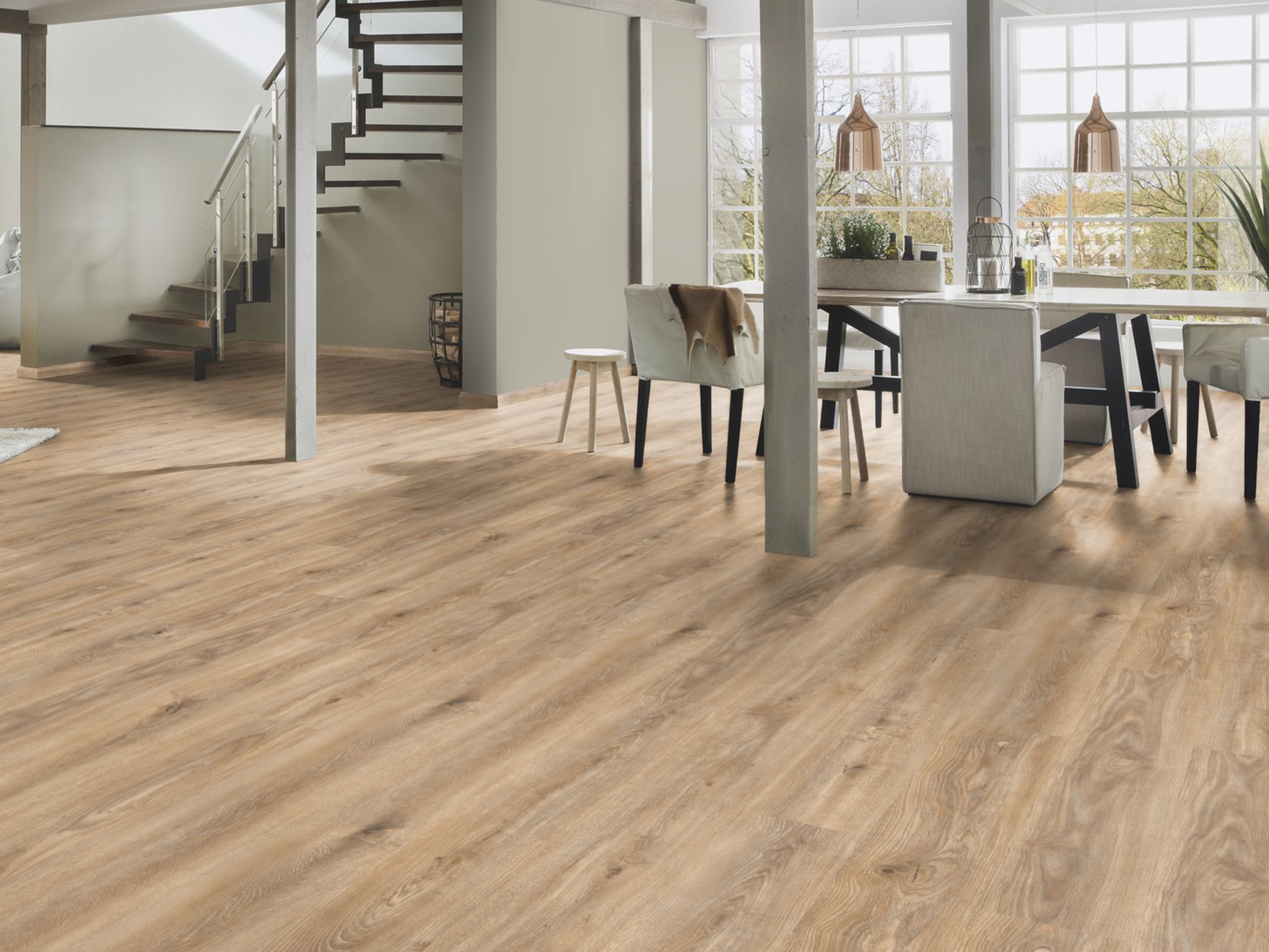 Laminatboden Natural Cashmere Oak, Landhausdiele (GT) K470 KronoOriginal® - Castello - 8 mm Stark