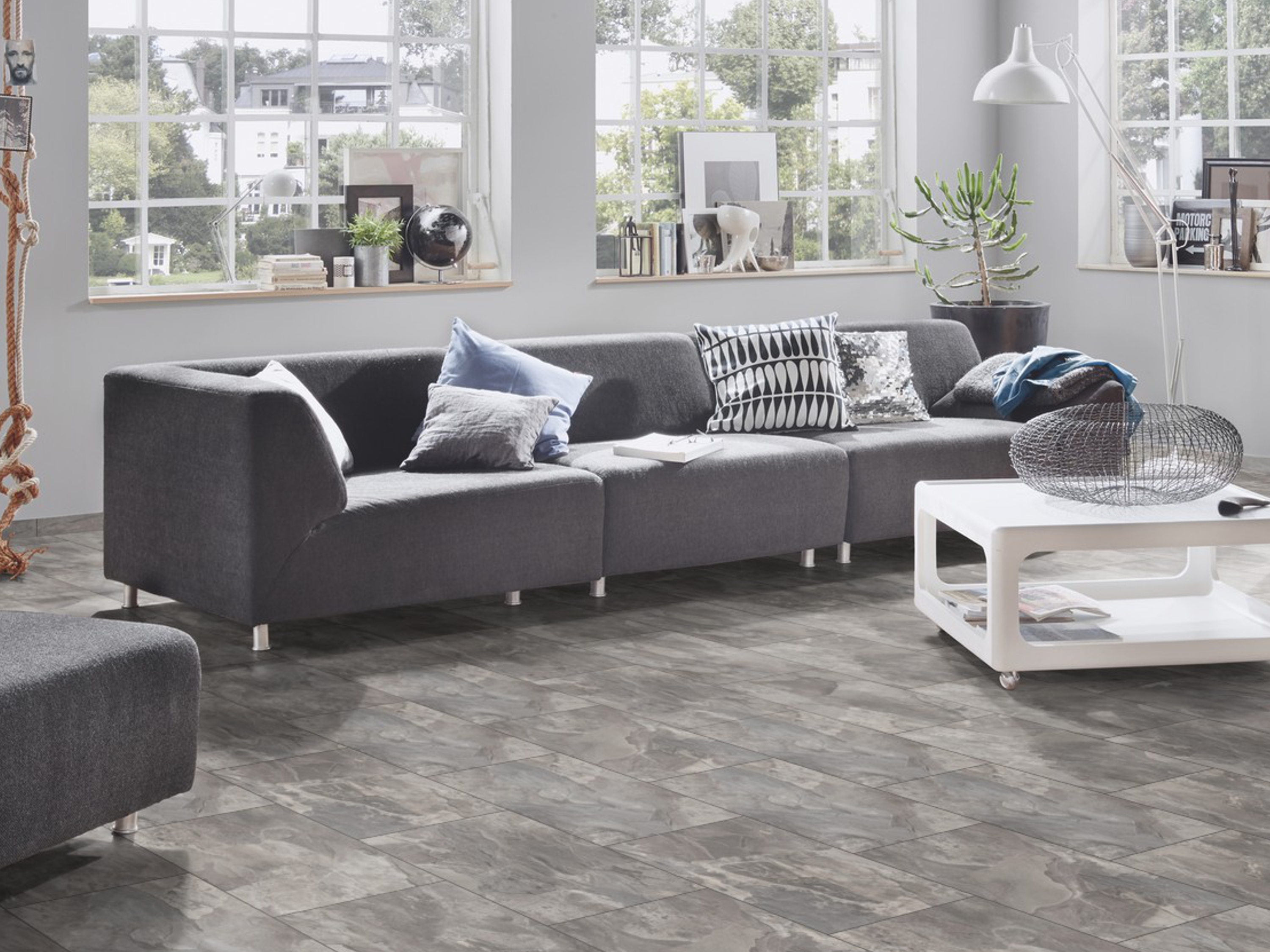 Laminatboden Silverado Slate, Fliese (OS) K035 KronoOriginal® - Atlantic - 8 mm Stark