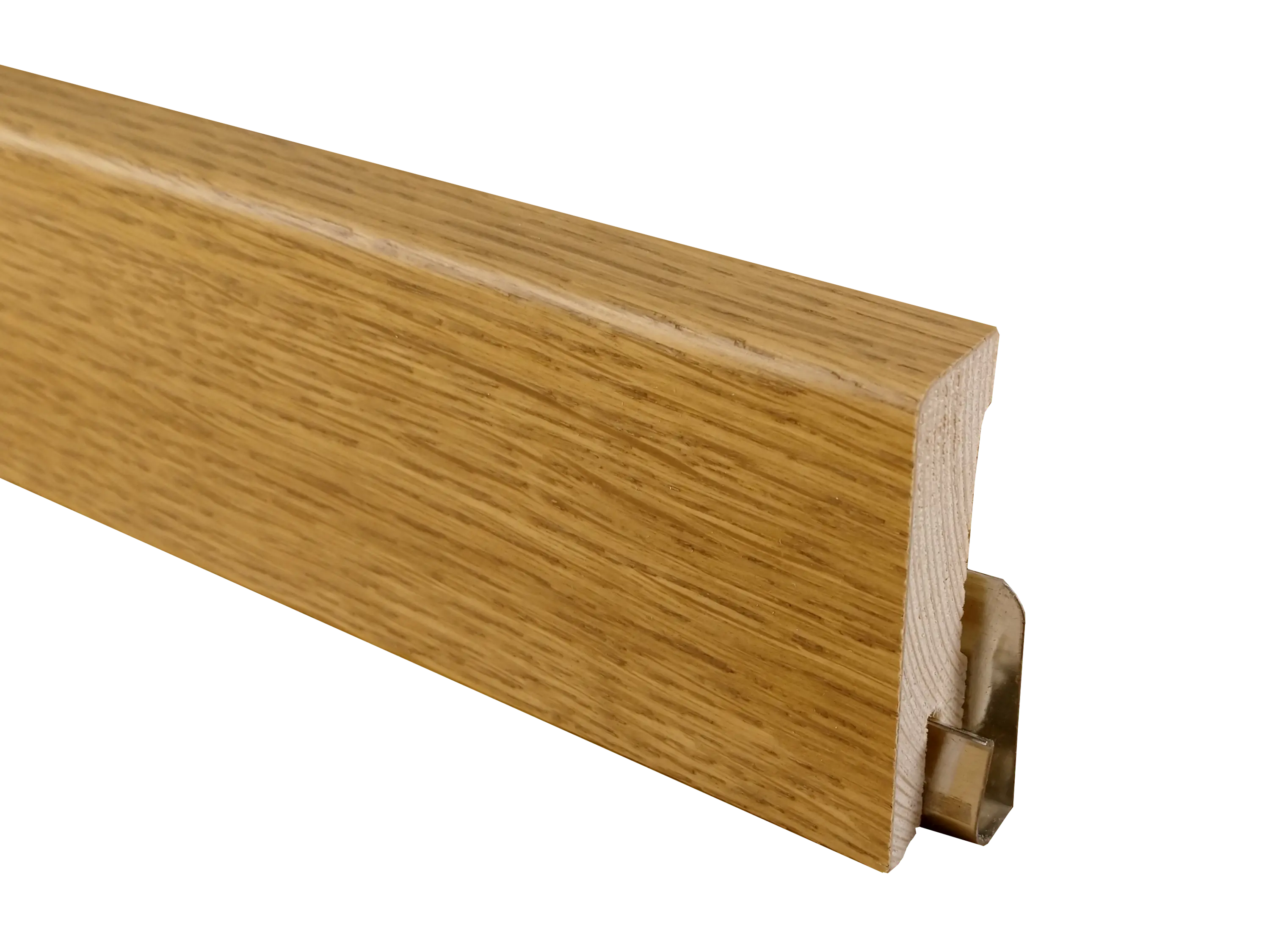 Parkettleiste Eiche angeräuchert, Holz Sockelleiste, furniert, Format: 16 x 58 mm, geölt / lackiert