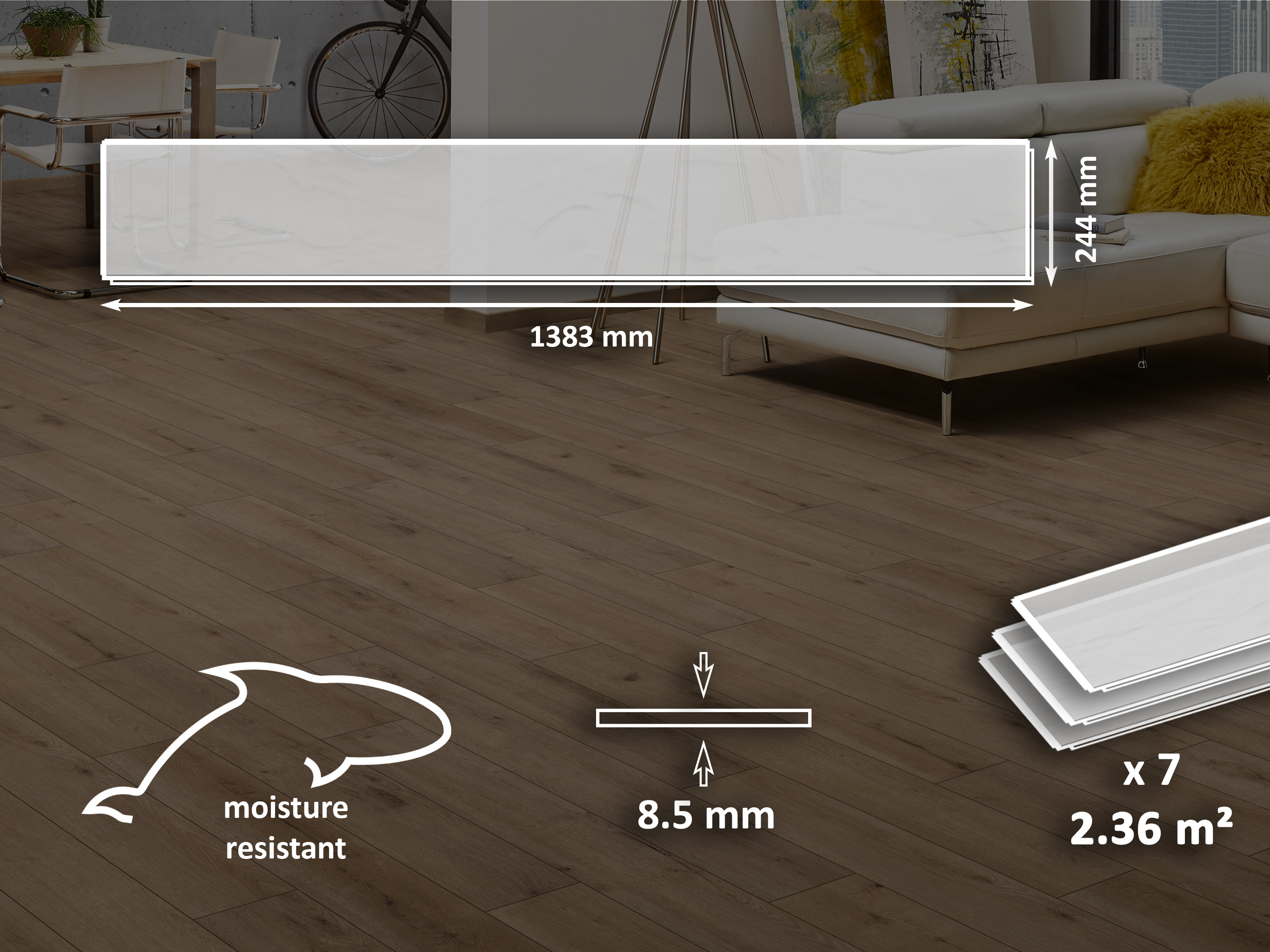 Furnierparkett Oak Bradford O273 Organic Veneer Parquet mit MO.RE! von KronoOriginal®