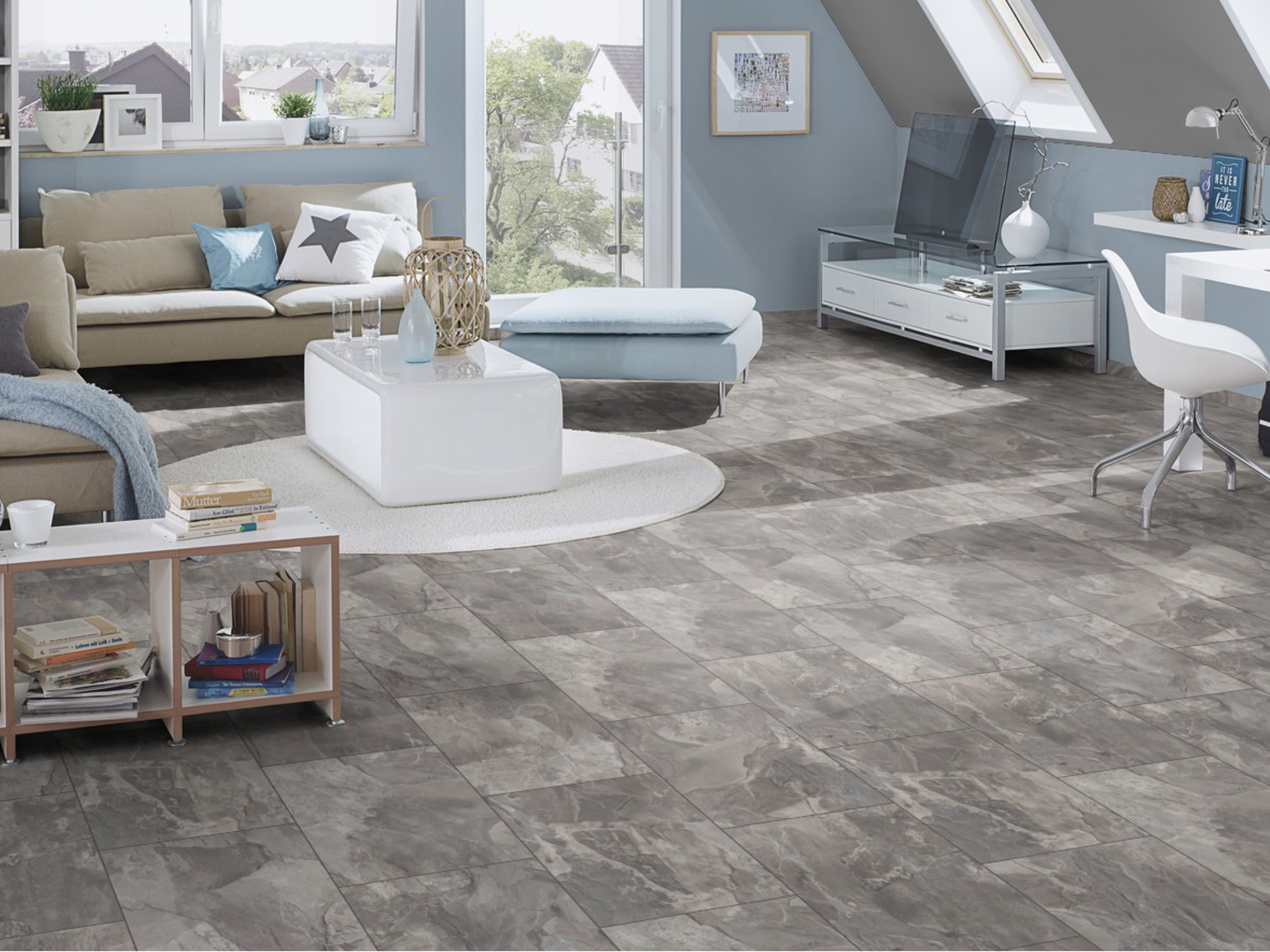 Laminatboden Silverado Slate, Fliese (OS) K035 KronoOriginal® - Atlantic - 8 mm Stark