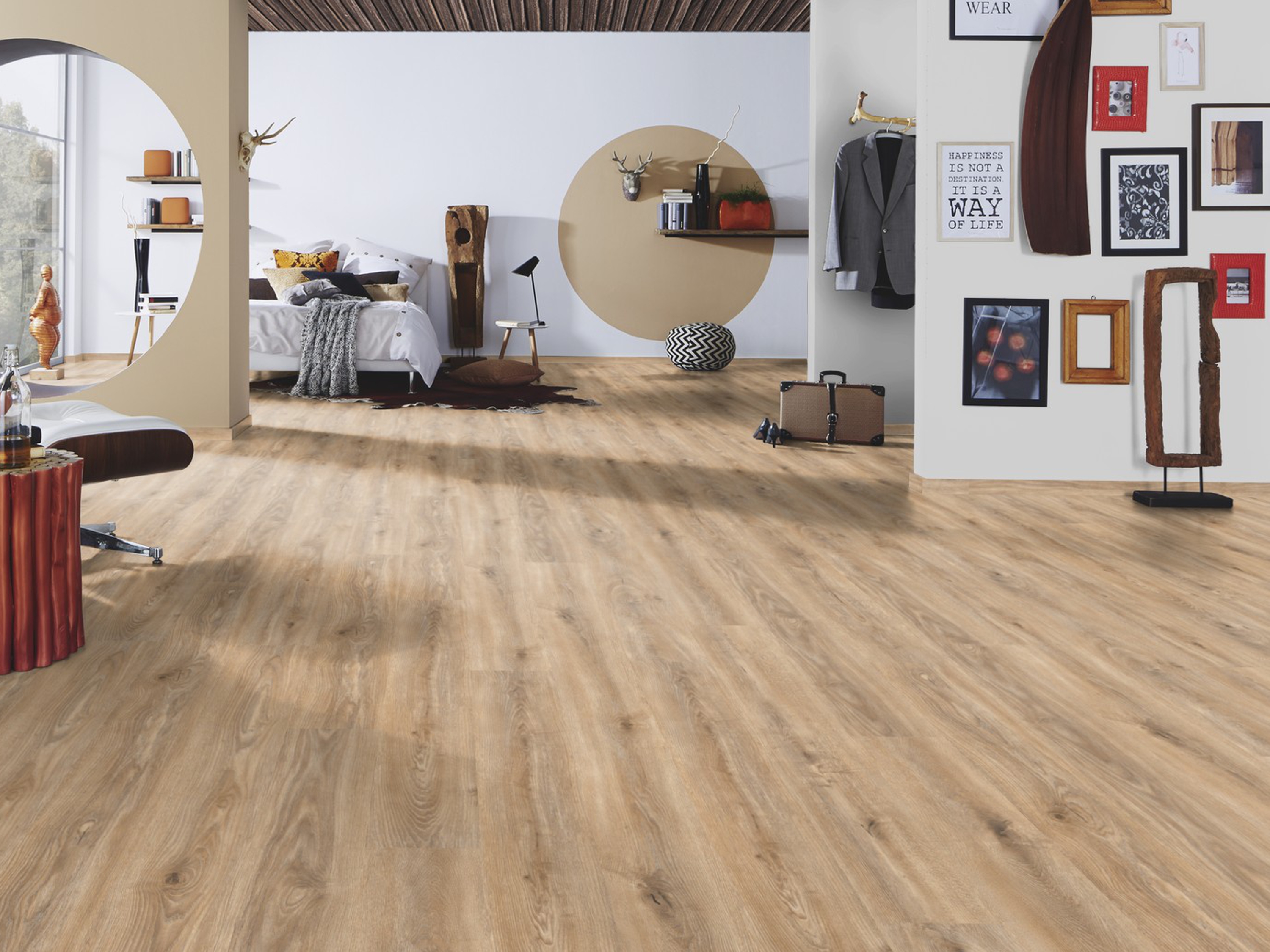 Laminatboden Natural Cashmere Oak, Landhausdiele (GT) K470 KronoOriginal® - Castello - 8 mm Stark