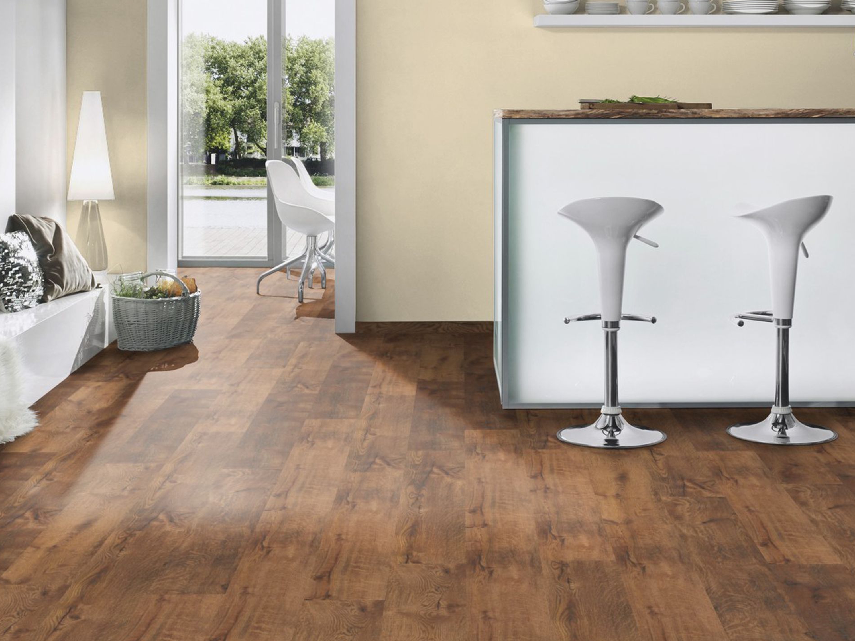 Laminatboden TRECOR Classic - Trend Oak Dark Nr. 281 mit Klicksystem 7 mm Stark