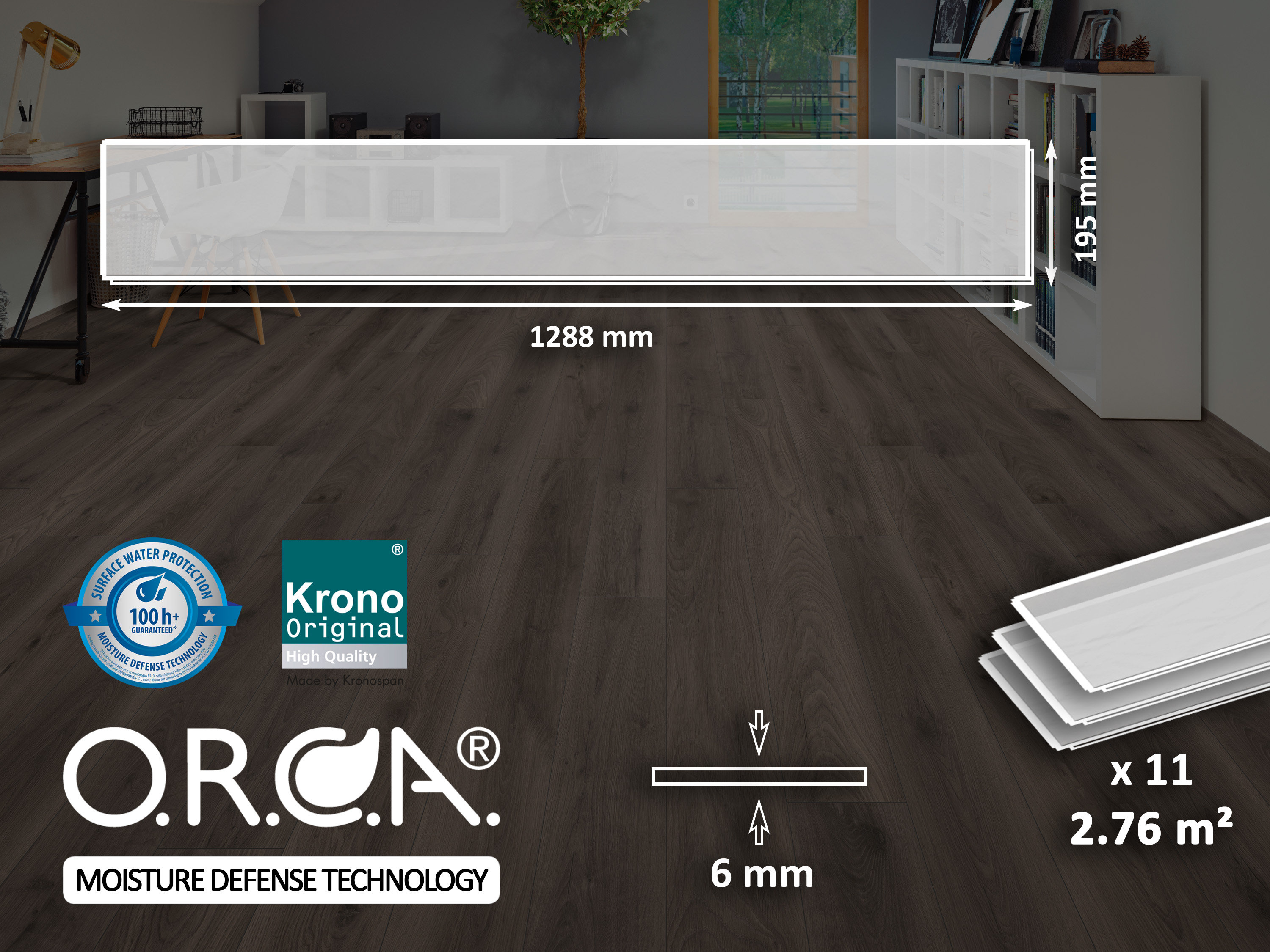 Ashland Oak K452 Organic Clever 6 mm mit O.R.C.A Technologie KronoOriginal® 