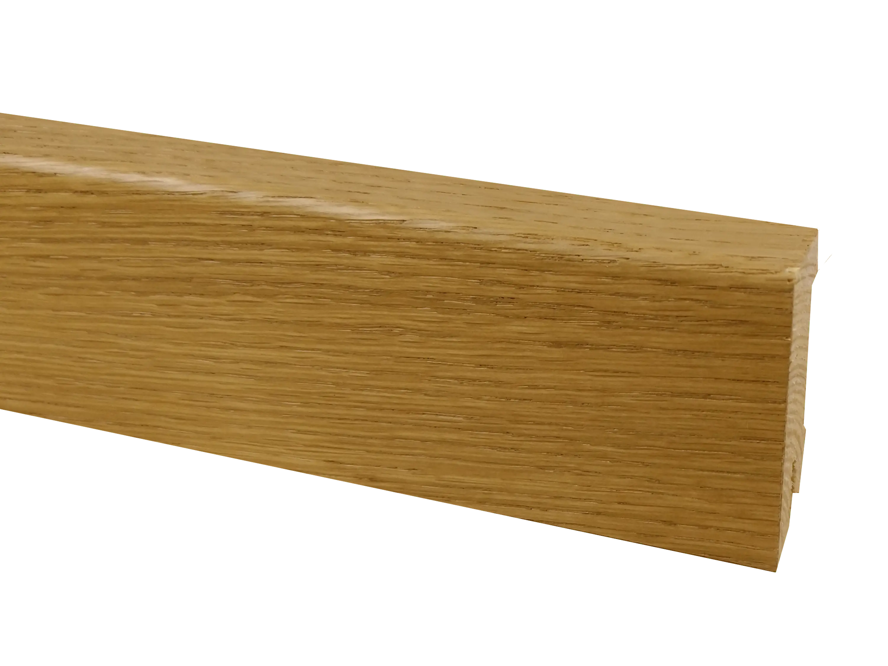 Parkettleiste Eiche Rustikal, Holz Sockelleiste, furniert, Format: 16 x 58 mm, geölt / lackiert