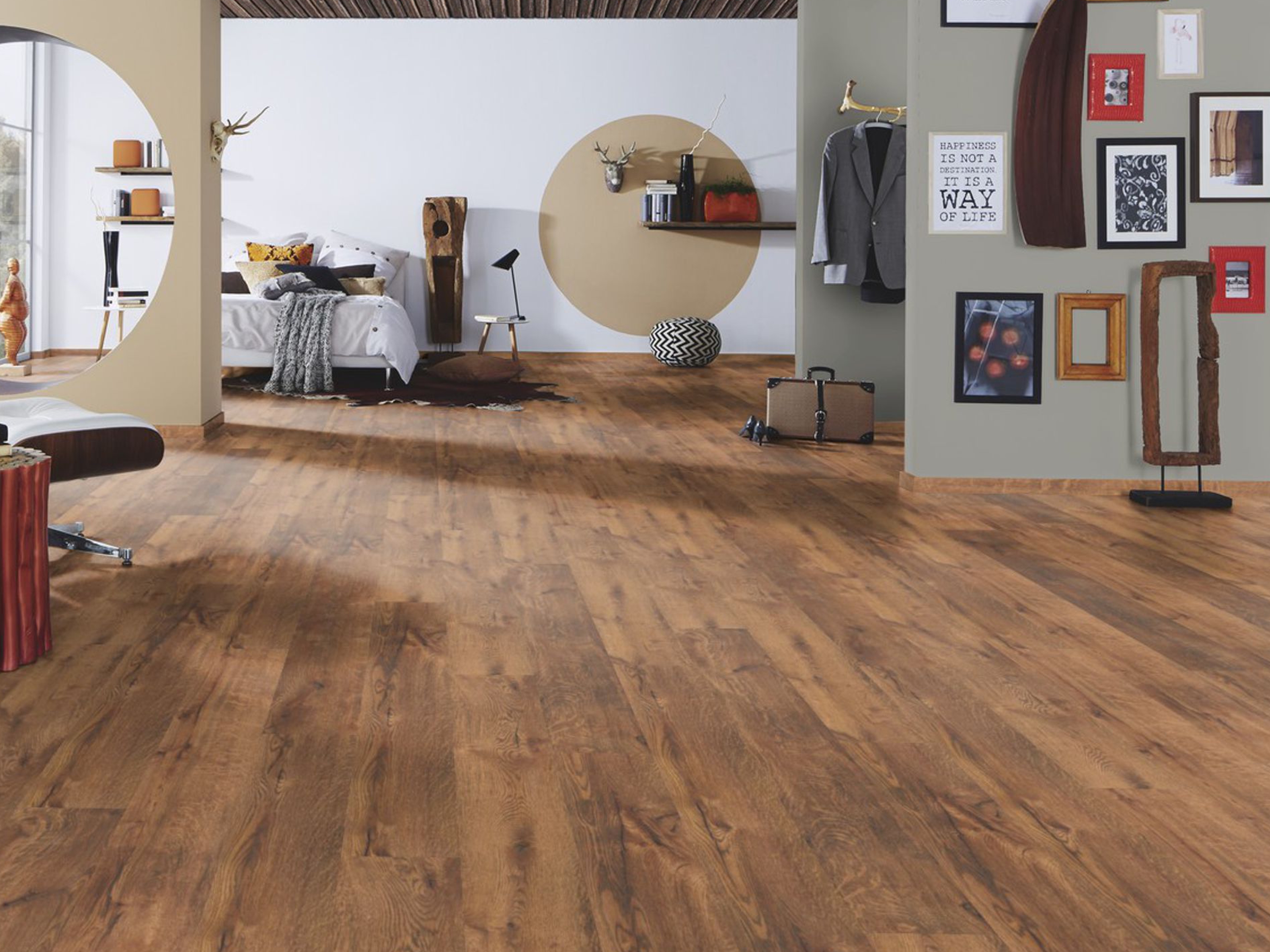 Laminatboden TRECOR Classic - Trend Oak Dark Nr. 281 mit Klicksystem 7 mm Stark