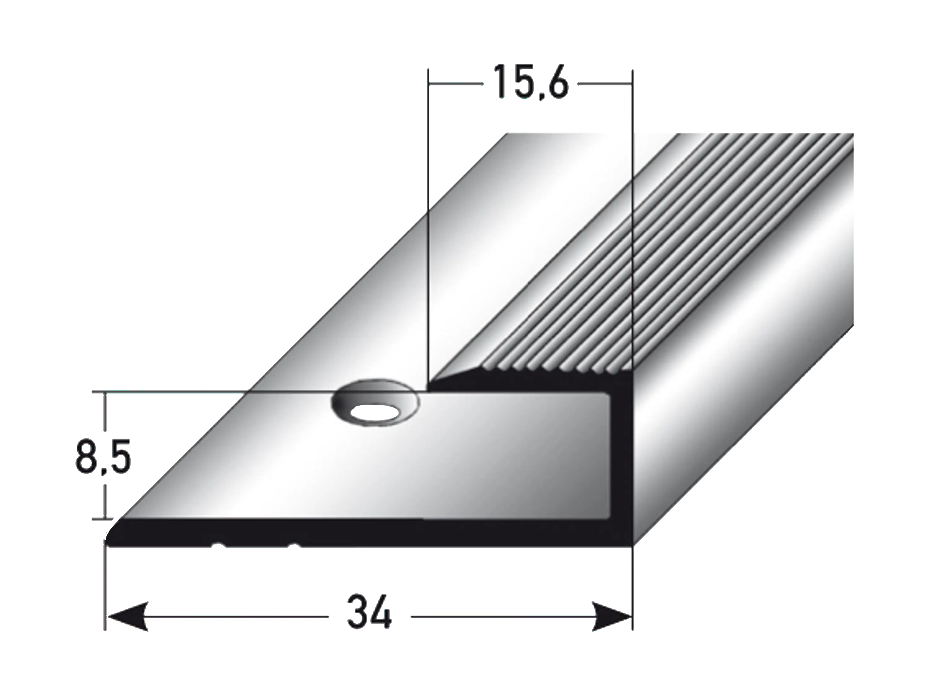 ufitec® Einschubprofile / Abschlussprofile - für Belagshöhen von 8,5 mm - Alu eloxiert