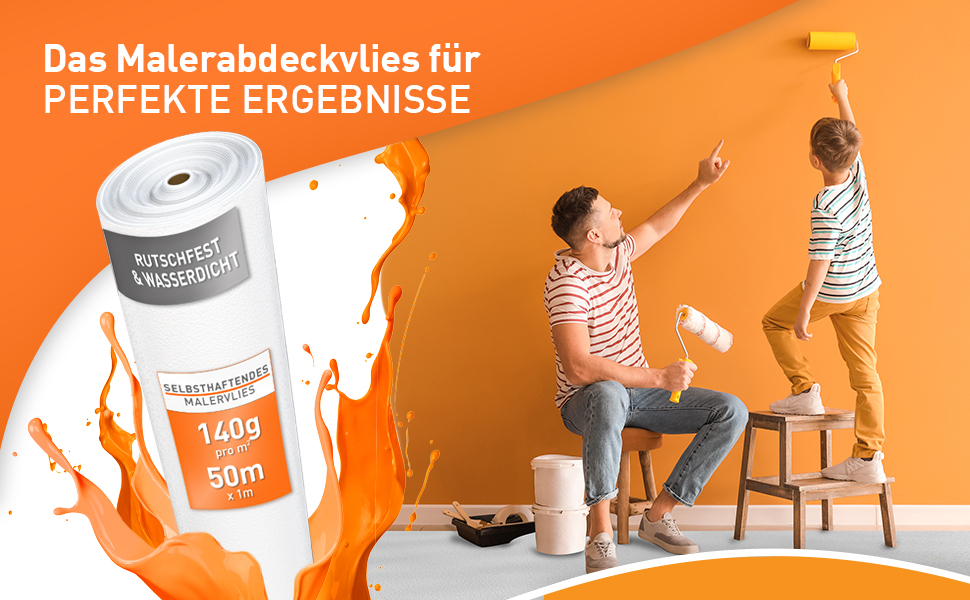 uficell® easyliner Malervlies premium Qualität, Schutzvlies, selbsthaftendes Abdeckvlies