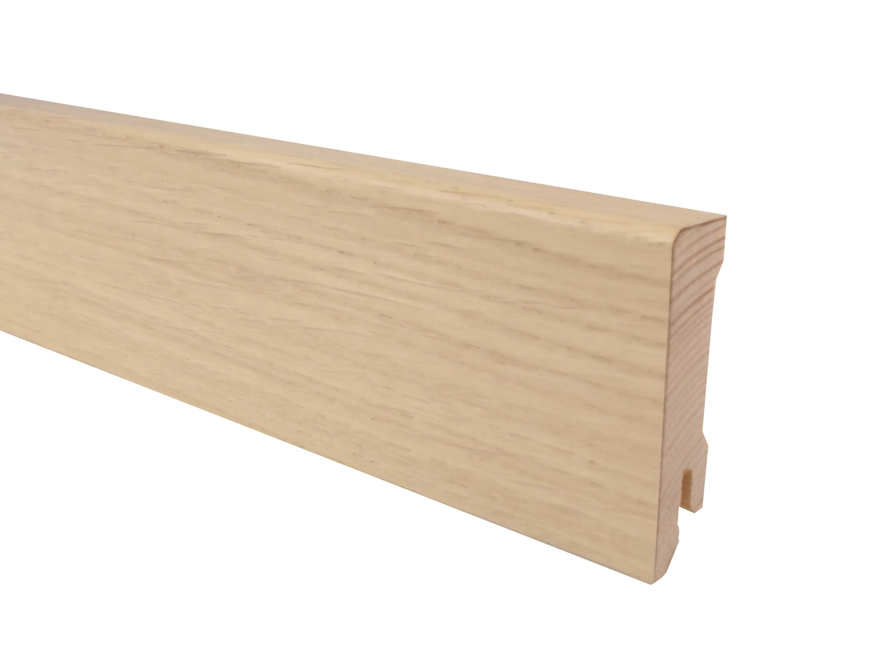 Parkettleiste Eiche Rustikal RUBIO R331 weiß, Holz Sockelleiste, furniert, Format: 16 x 58 mm, geölt