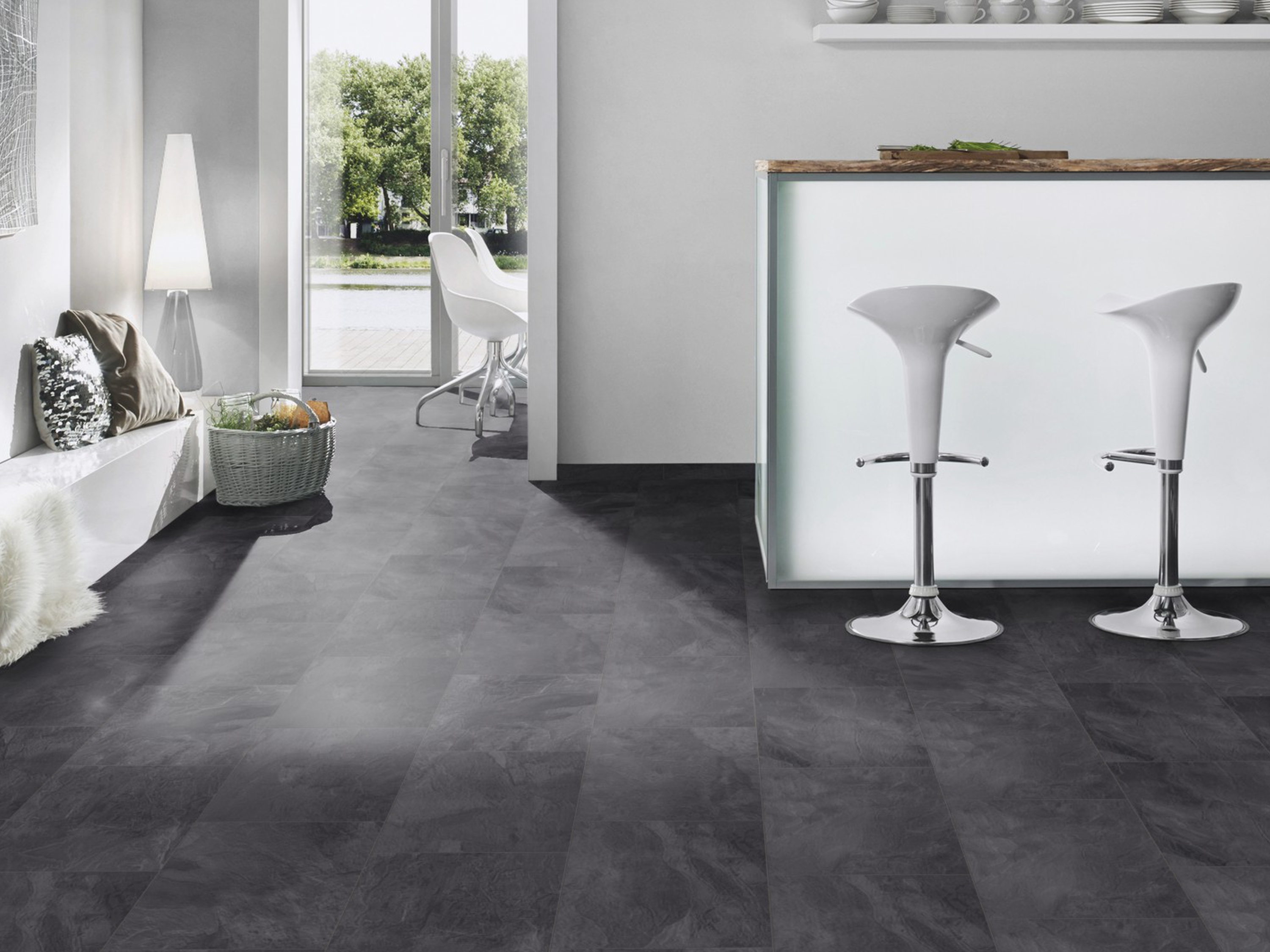 Laminatboden Nightfall Slate, Fliese (OS) K389 KronoOriginal® - Atlantic - 8 mm Stark