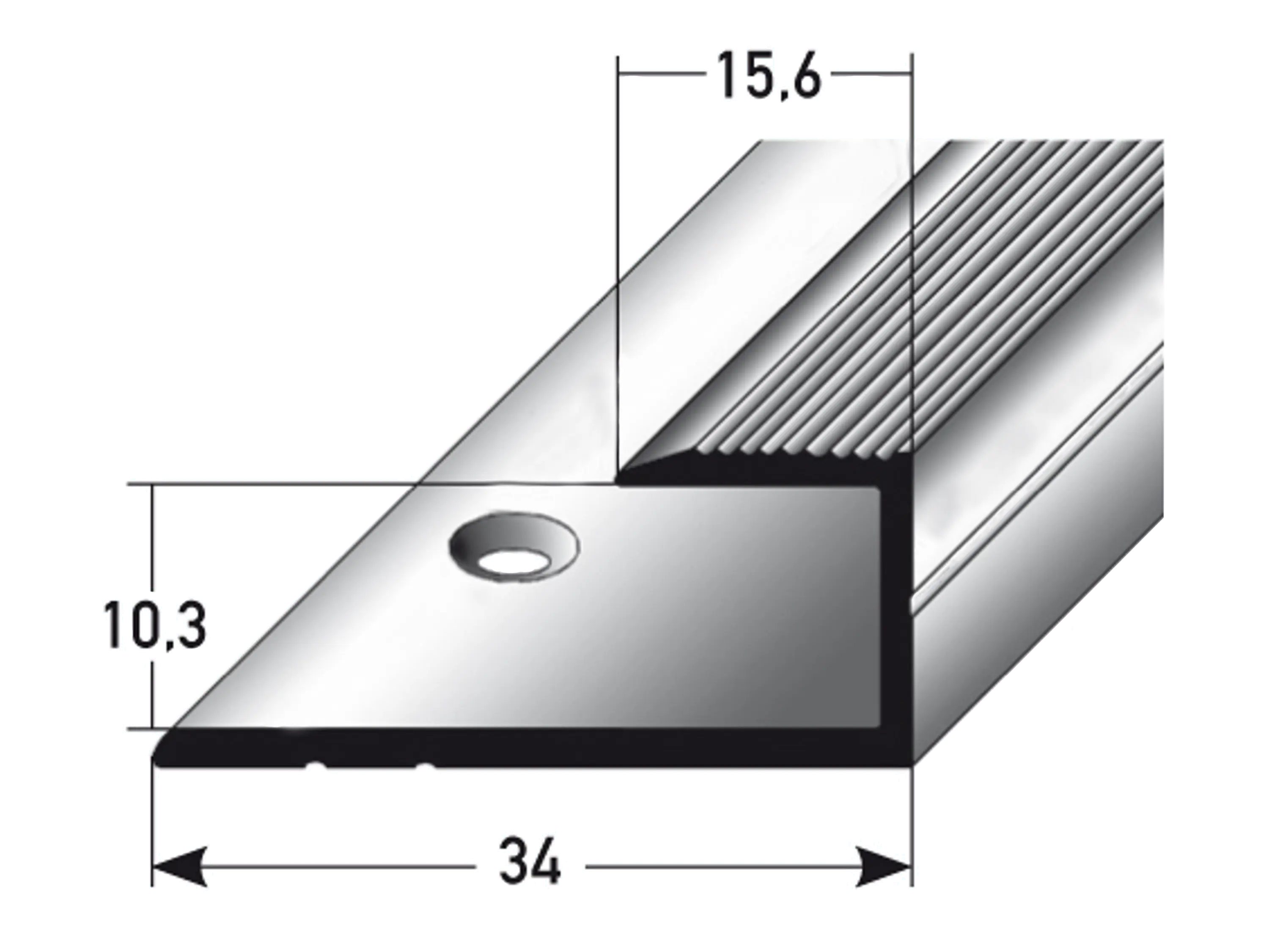 ufitec® Einschubprofile / Abschlussprofile - für Belagshöhen von 10,3 mm - Alu eloxiert