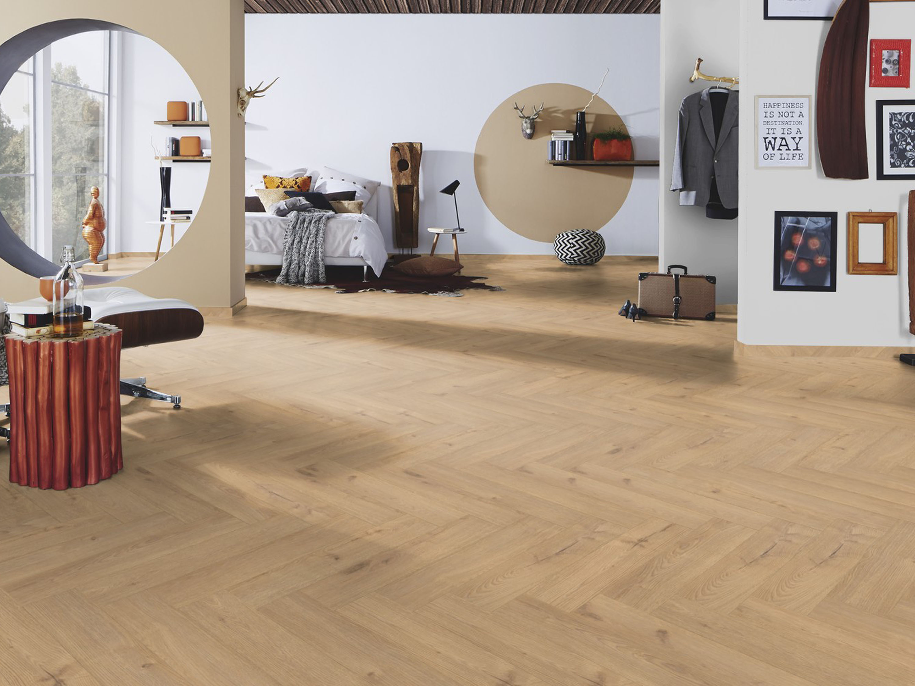 Laminatboden KronoOriginal® Herringbone - Sundance Oak K326 - 8 mm Stark - Fischgrät-Laminat