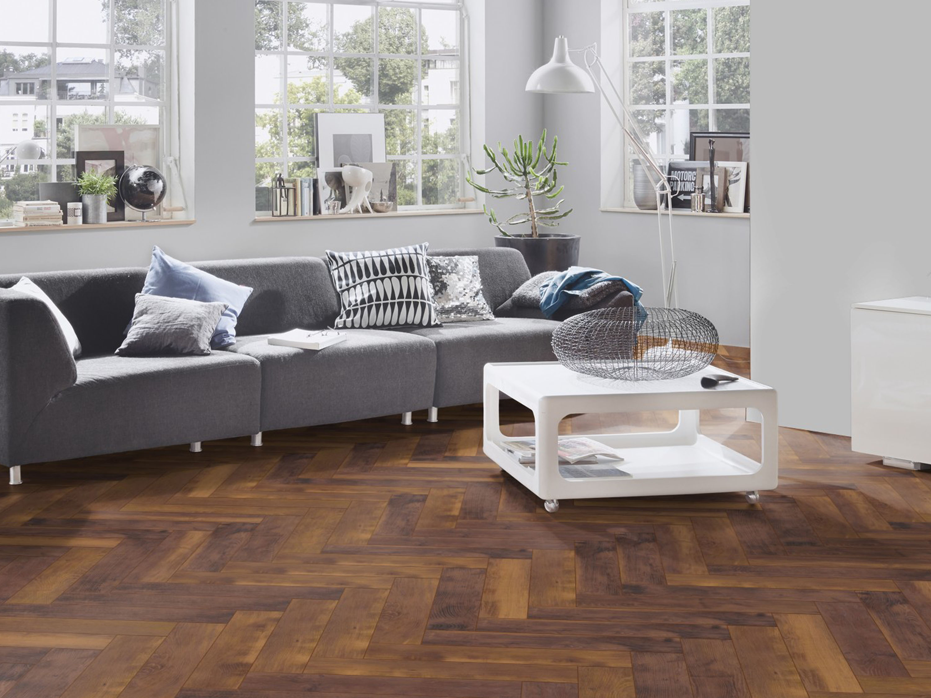 Laminatboden KronoOriginal® Herringbone - Laguna Oak K411 - 8 mm Stark - Fischgrät-Laminat