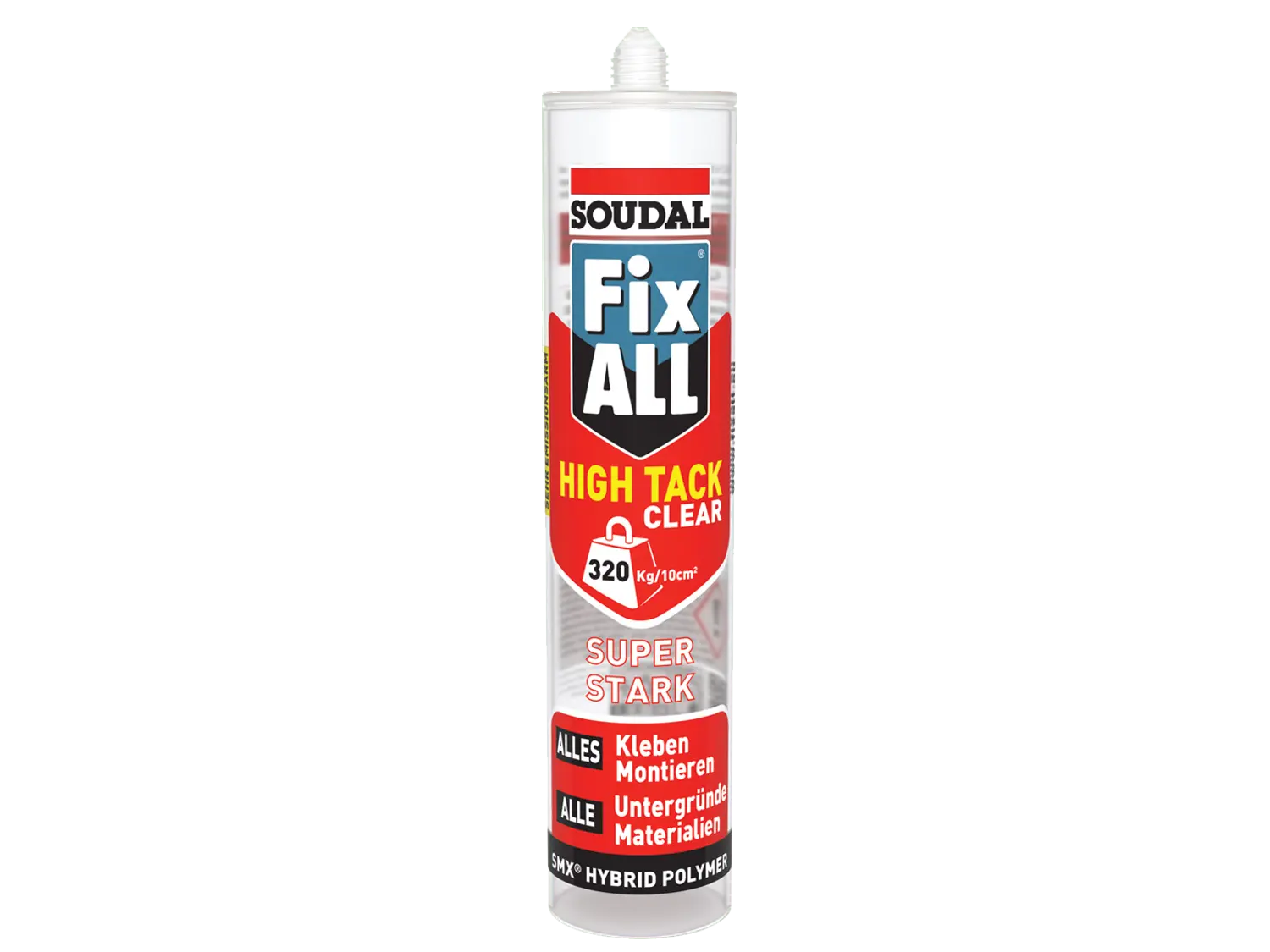 Soudal FIX All High Tack Montagekleber, transparent - Kraftkleber, Kartusche a 305g