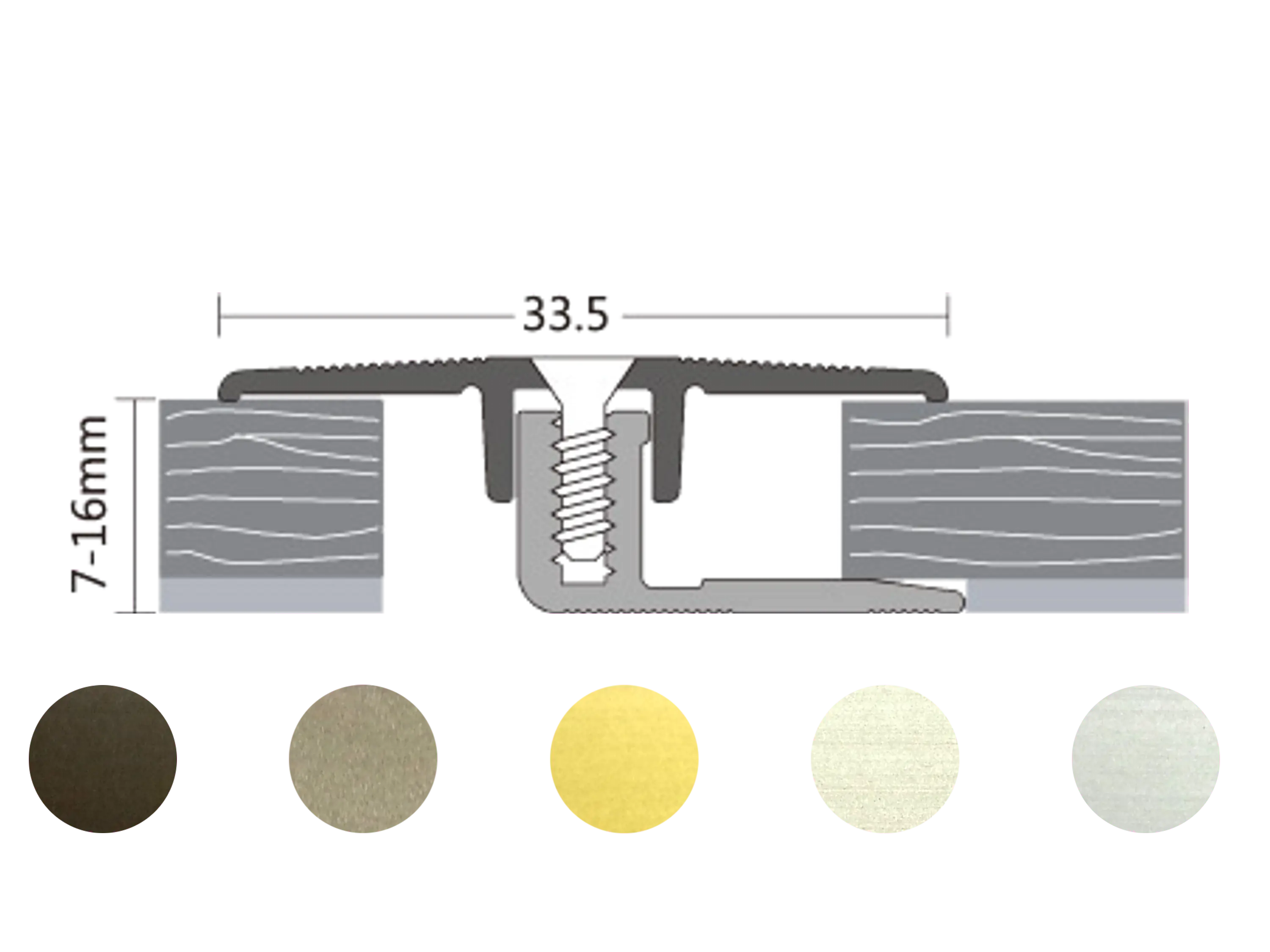 Dehnungsfugen-/Übergangsprofil ufitec® TPL Profi - für Belagshöhen von 7-16 mm