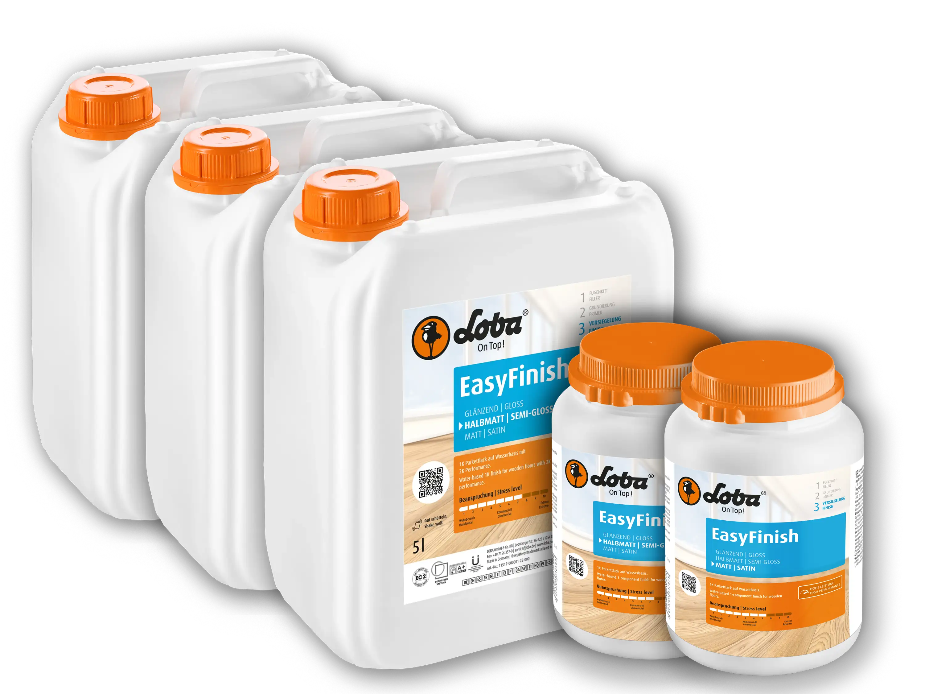 LOBADUR® WS EasyFinish, Kork und Parkettlack auf wasserbasis, für starke Beanspruchung