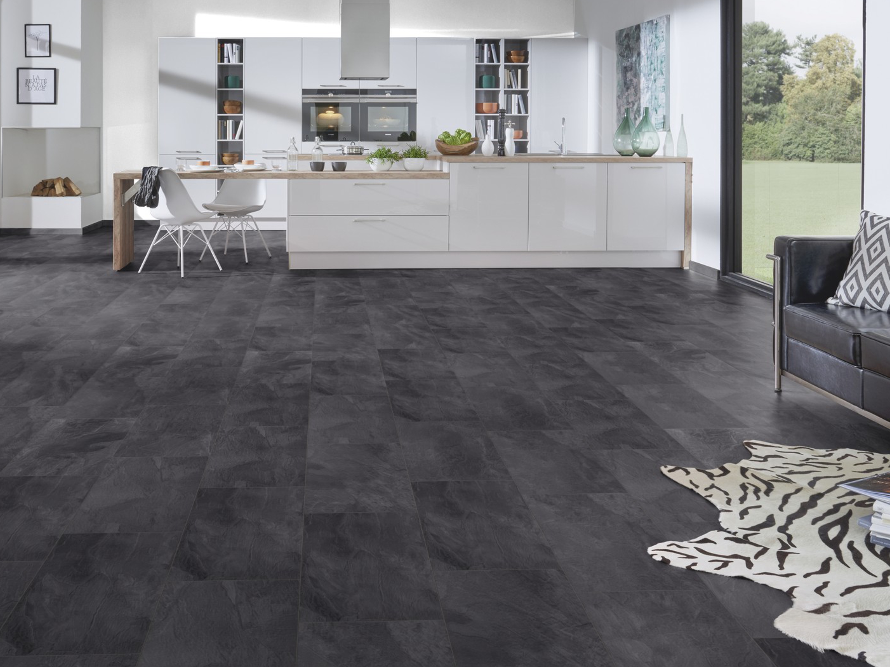 Laminatboden Nightfall Slate, Fliese (OS) K389 KronoOriginal® - Atlantic - 8 mm Stark