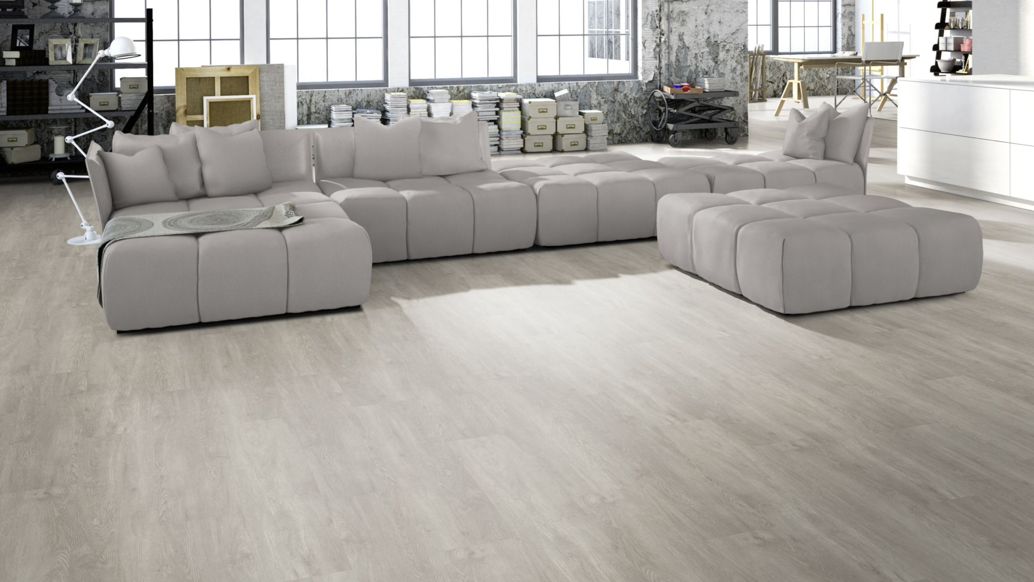 TRECOR® Dryback Klebe Vinylboden Trend Oak White Landhausdiele - 2,5 mm stark