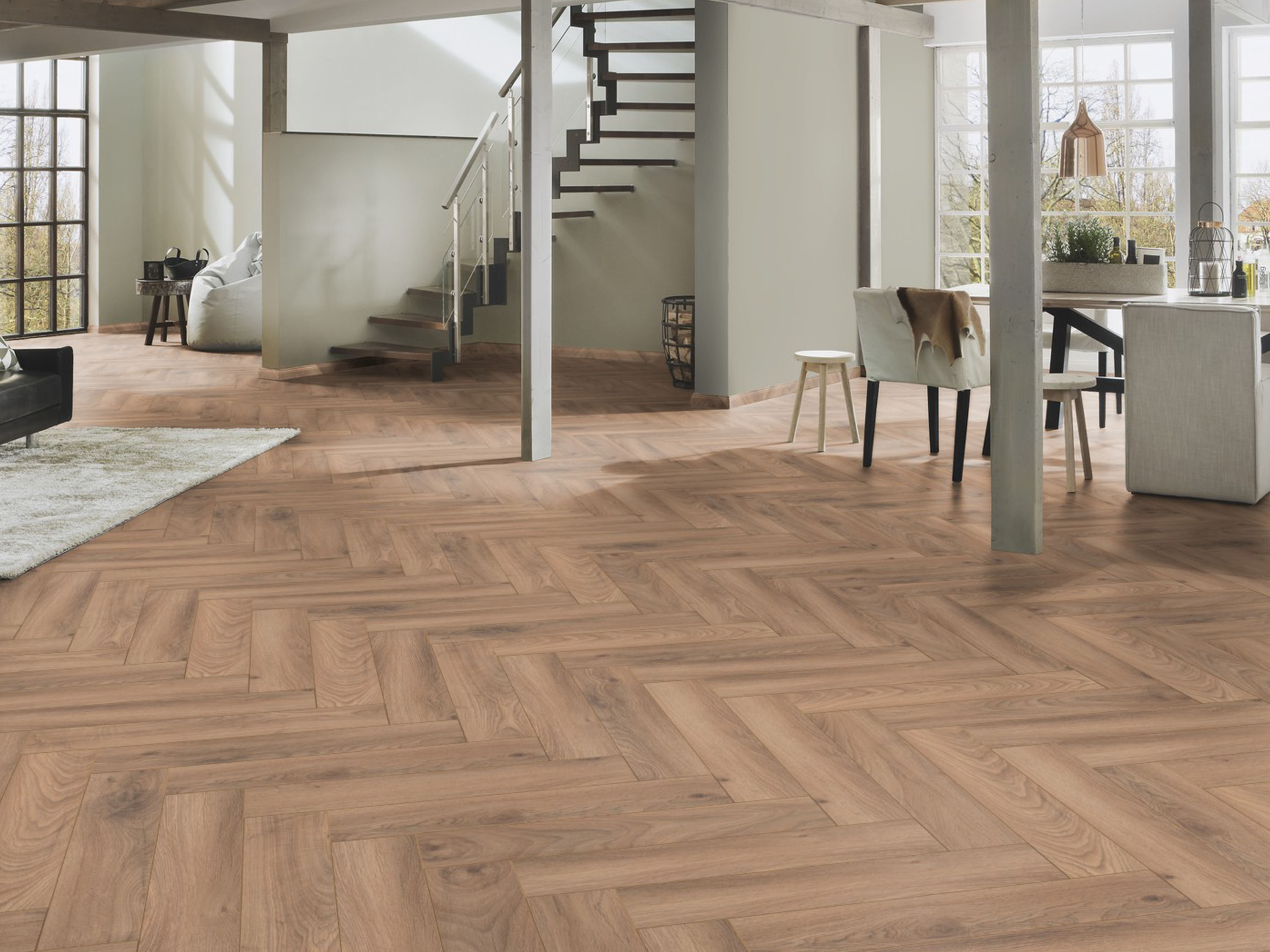 Laminatboden KronoOriginal® Herringbone - Historic Oak 5947 - 8 mm Stark - Fischgrät-Laminat