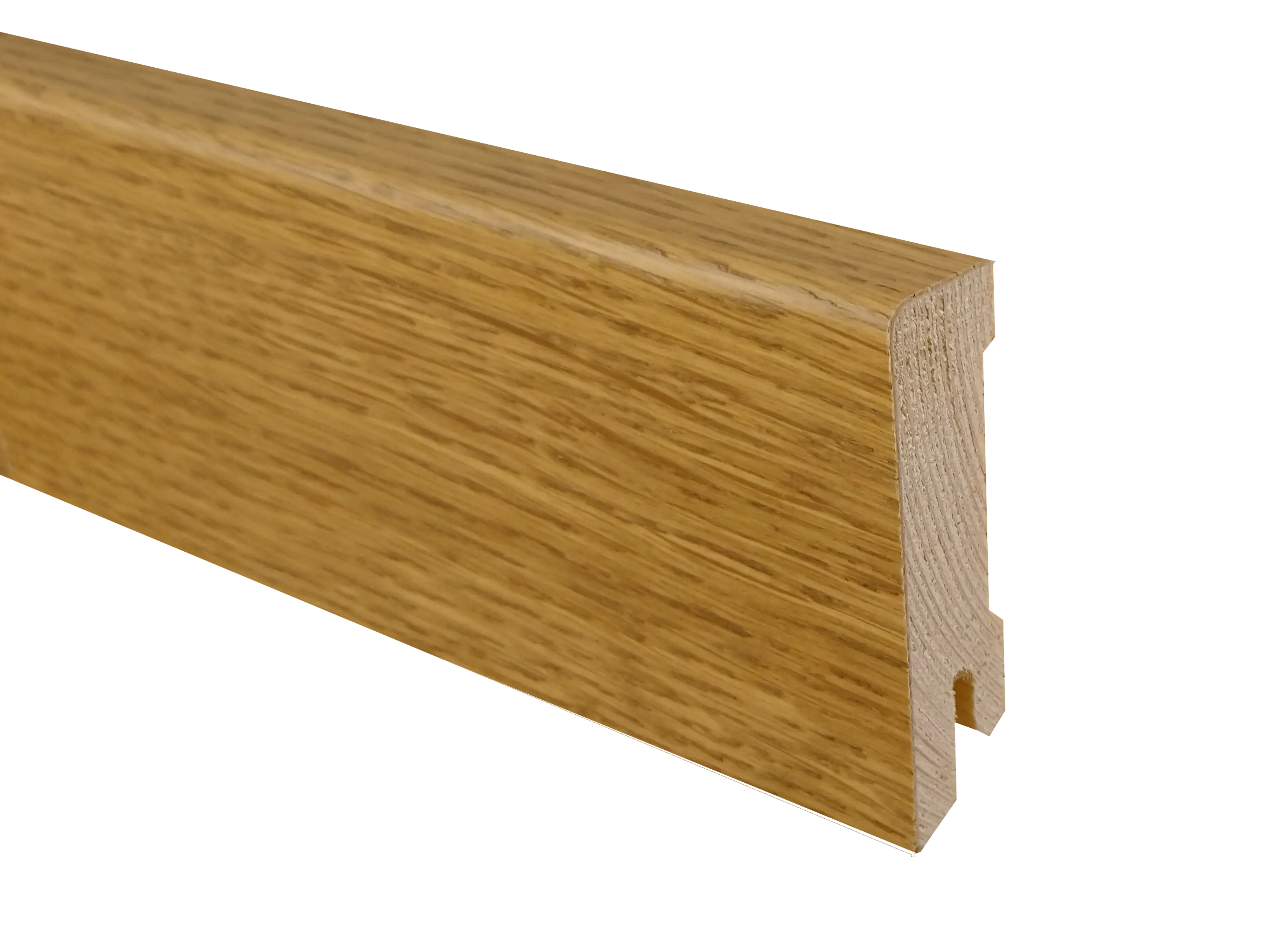 Parkettleiste Eiche angeräuchert, Holz Sockelleiste, furniert, Format: 16 x 58 mm, geölt / lackiert