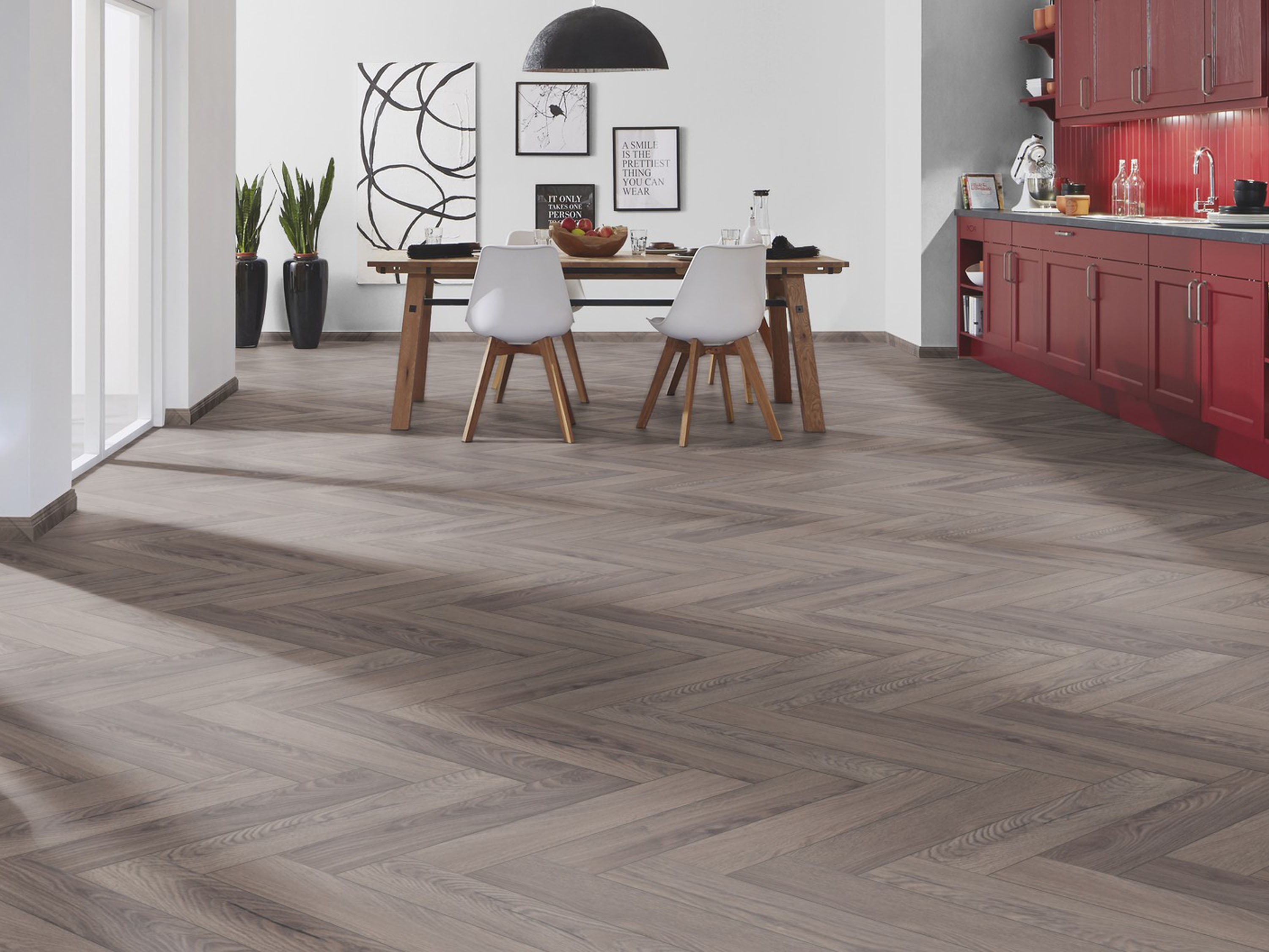 Laminatboden KronoOriginal® Herringbone - Rutherford Oak K488 - 8 mm Stark - Fischgrät-Laminat