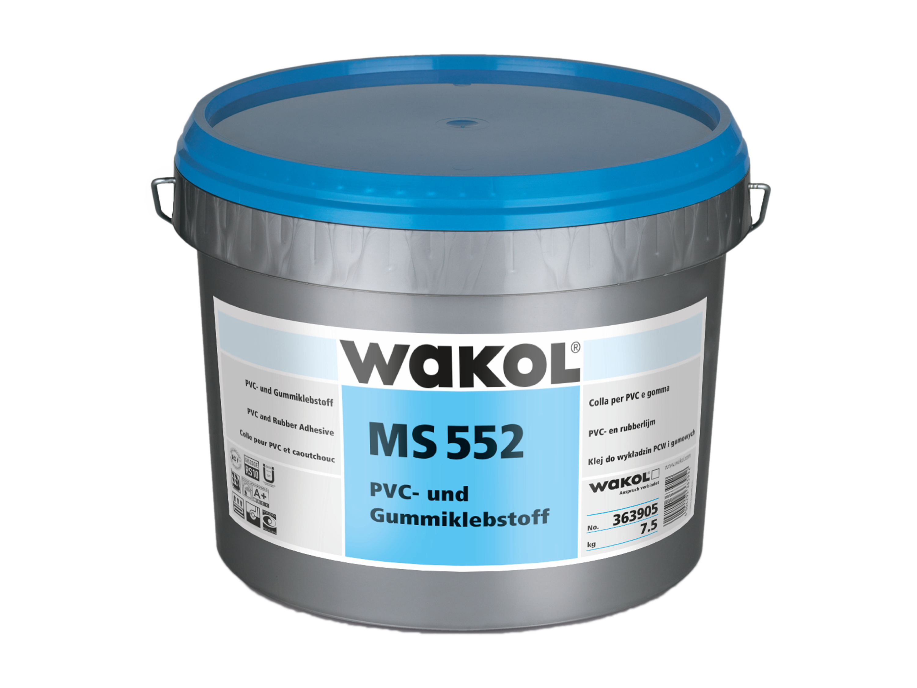 Wakol MS 552 PVC und Gummiklebstoff für Wand und Bodenbeläge 7,5 kg Gebinde